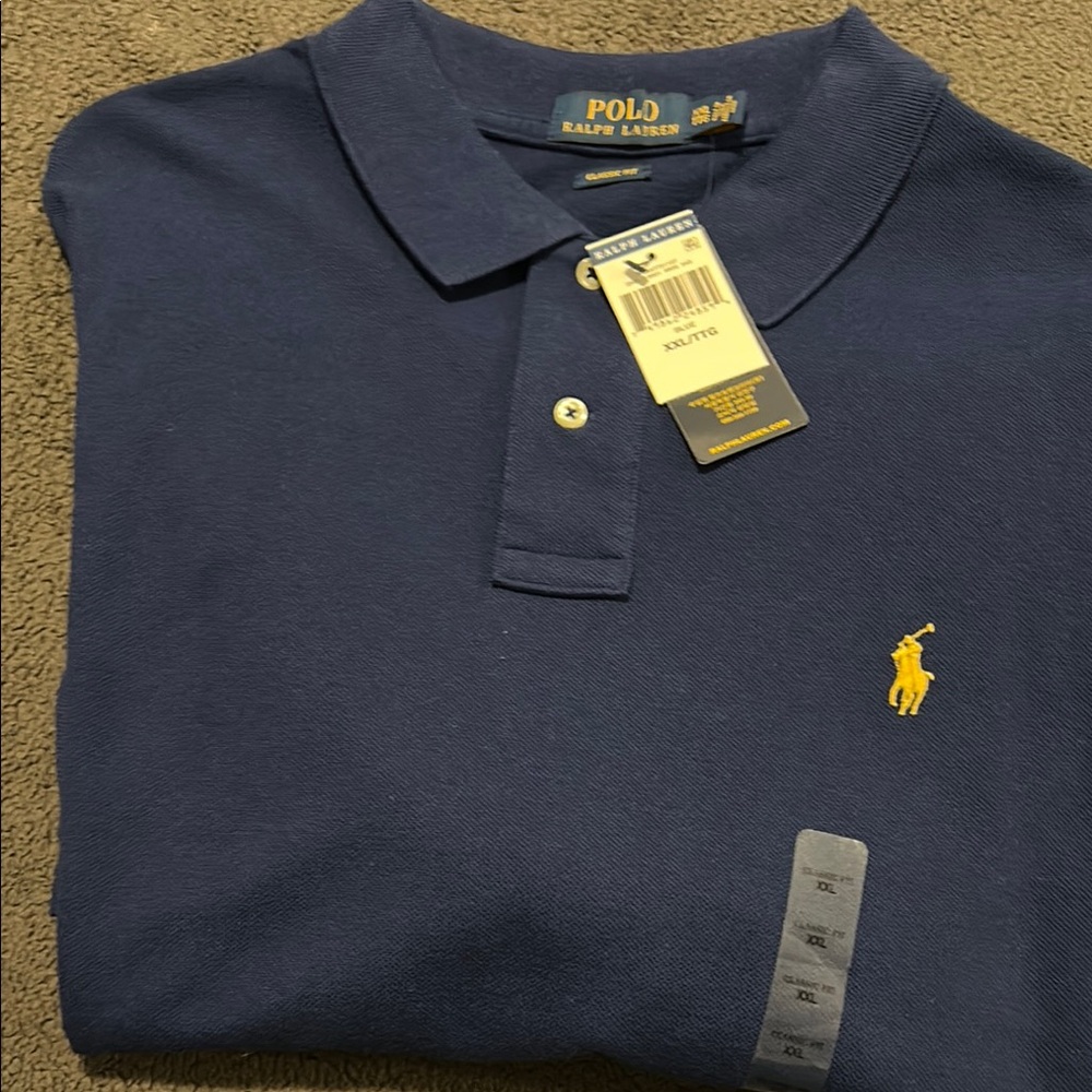 Polo by Ralph Lauren Blue Polo Shirt with Embroidered Logo